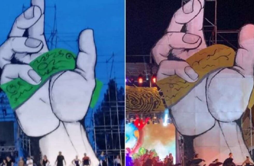 Le pusieron verde a la escenografía en la Vendimia de Junín y se armó la polémica