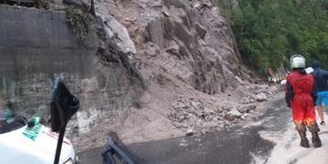 Derrumbe en la ruta 307, Tafí del Valle\u002E