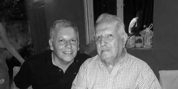 Gustavo Bendetti intendente de Arroyito junto a su padre Don Marino