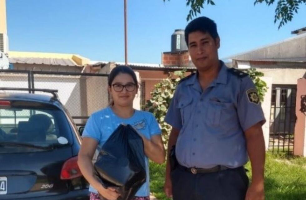 Gran gesto de policías, que donaron alimentos a chicos con problemas oncológicos