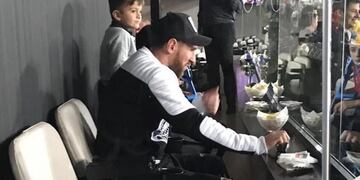 Lionel Messi en el estadio Santiago Bernabéu