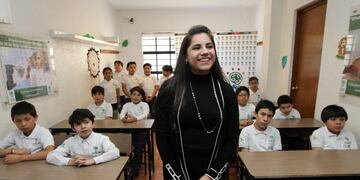 La joven psicóloga Dafne Almazán en una clase en el Cedat, México\u002E (EFE/Mario Guzmán)