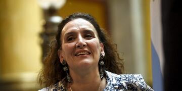 05/09/2018, Finlandia, Helsinki: La vicepresidenta de Argentina, Gabriela Michetti, antes de una reunión bilateral con el primer ministro de Finlandia\u002E Foto: Martti Kainulainen/Lehtikuva/dpa +++ dpa-fotografia +++ HELSINKI finlandia Gabriela Michetti visita oficial de la vicepresidenta reunion con el primer ministro finlandes encuentro