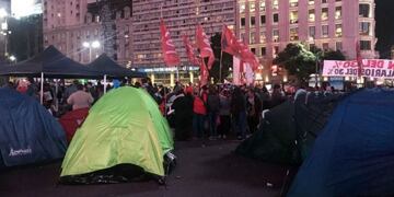 Acampe en el Obelisco