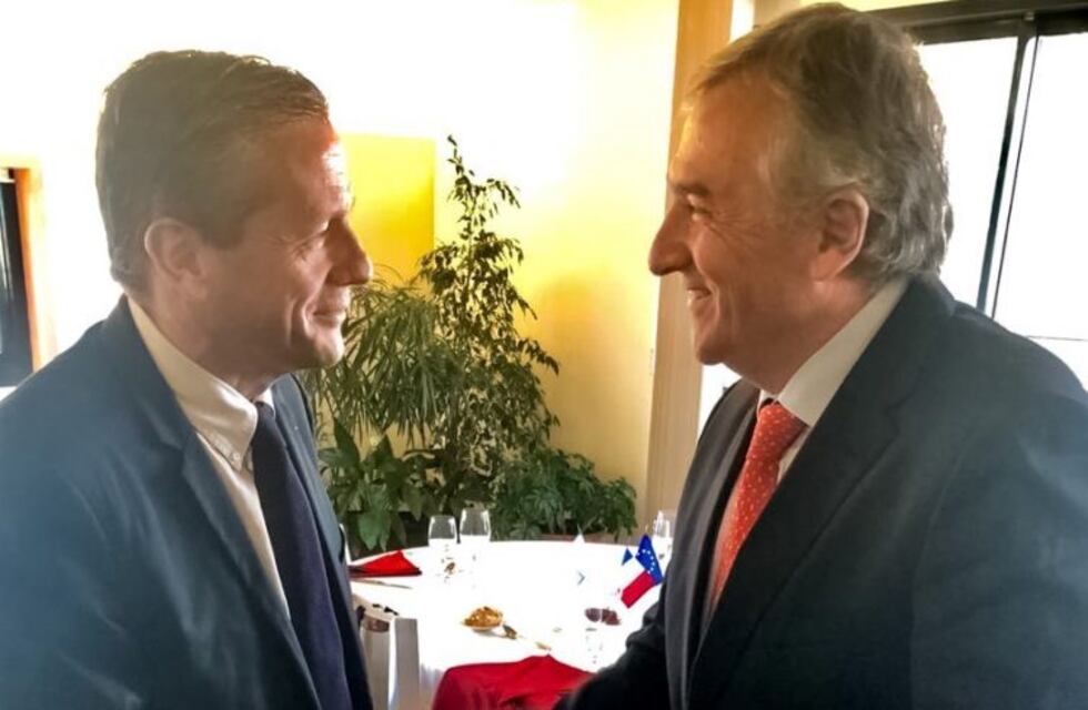 Gerardo Morales viajó a Francia y se reunió con su par de la Vienne, Bruno Belin