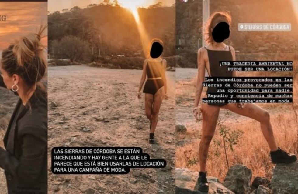 Una producción de fotos en un lugar incendiado de Córdoba generó malestar