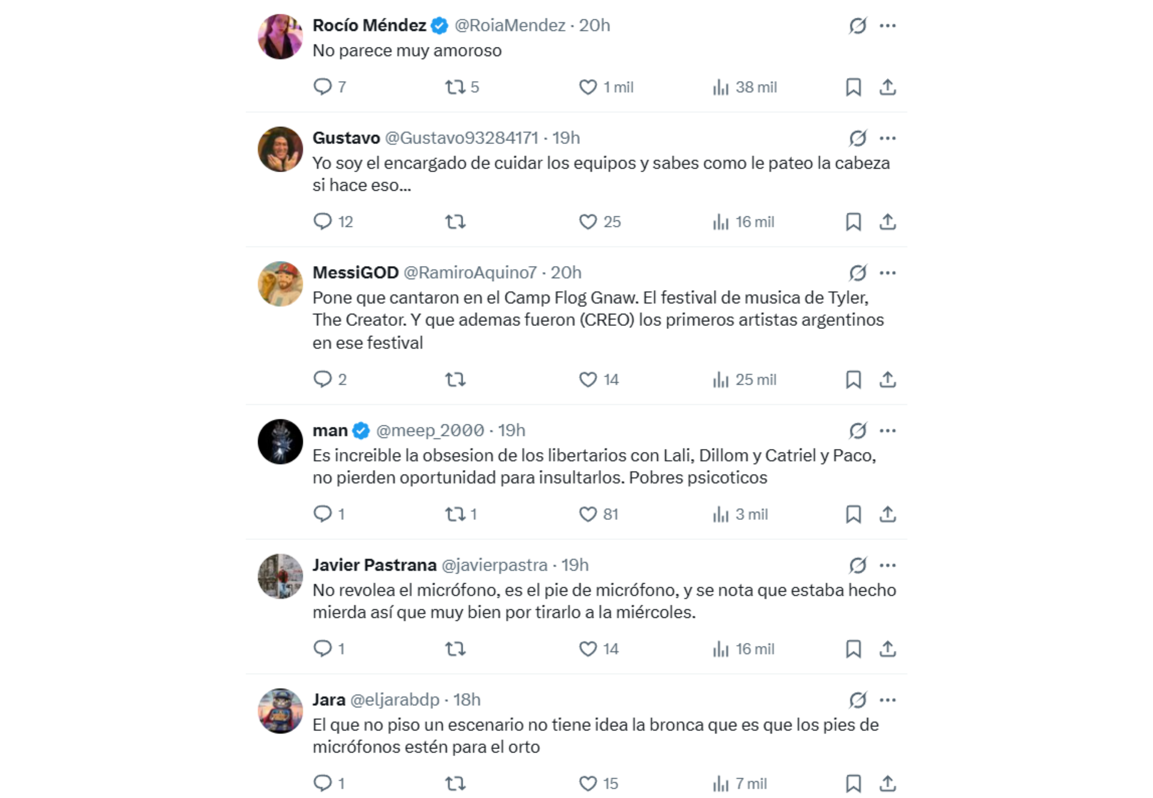 Los comentarios sobre el gesto de Paco Amoroso.