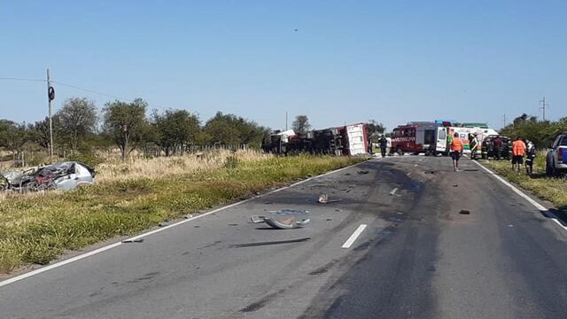 Choque múltiple en Deán Funes. (Policía de Córdoba)