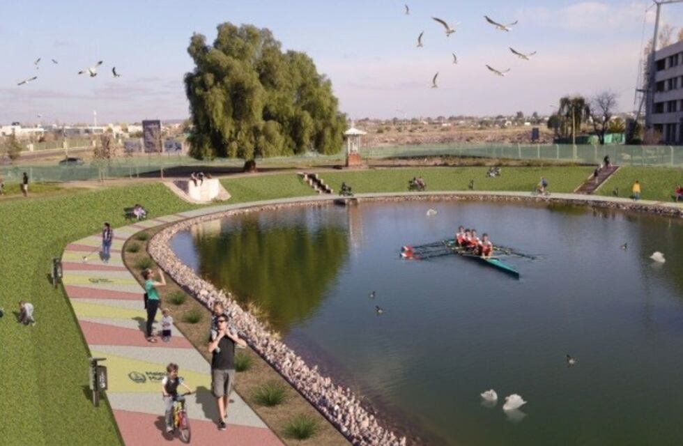 Maipú continúa las obras del segundo lago urbano más importante de Mendoza