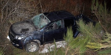 Tres policías de la Federal heridos en un vuelco sobre la Ruta 40 (Foto: LMN-Federico Soto)