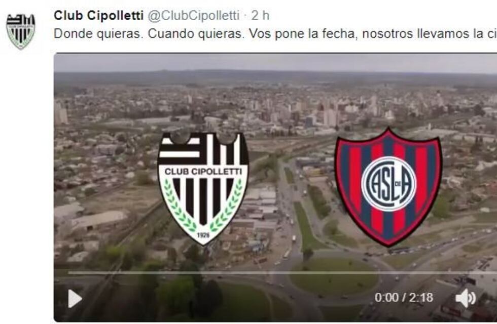 ¡Desafiante! El mensaje de Cipolletti a San Lorenzo tras la postergación del choque por Copa Argentina
