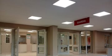 Guardia del hospital Schestakow en San Rafael. Archivo.