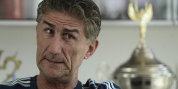 Argentina's national football team coach Edgardo Bauza offers an interview with AFP in Ezeiza, Buenos Aires, on February 22, 2017. / AFP PHOTO / Juan MABROMATA buenos aires edgardo bauza futbol director tecnico seleccion argentina futbol director tecnico