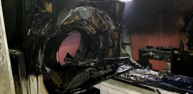 Tomógrafo calcinado