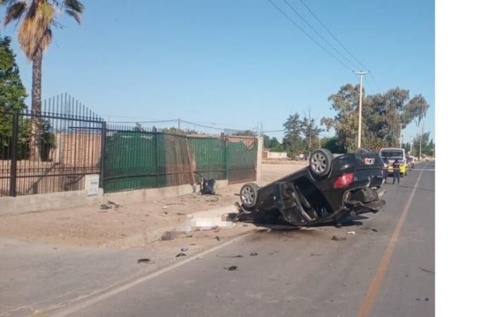 Murió un hombre al volcar su auto en Guaymallén