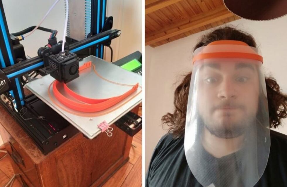 Solidaridad: estudiantes fabrican viseras protectoras para donar a hospitales