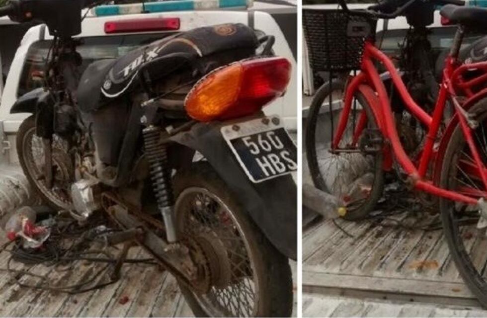 Madre denunció a su hijo por el robo de una moto y una bicicleta