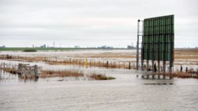 Campos inundados en Santa Fe