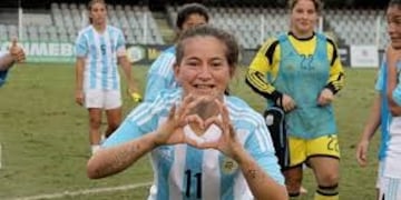 Yamila Rodríguez, jugadora de Boca y de la Selección Argentina\u002E Corazón misionero\u002E (AFA)