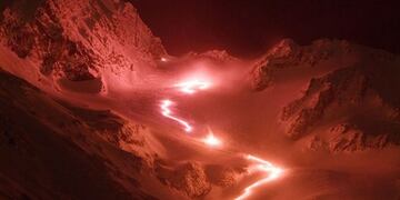 Bajada de Antorchas Glaciar Martial