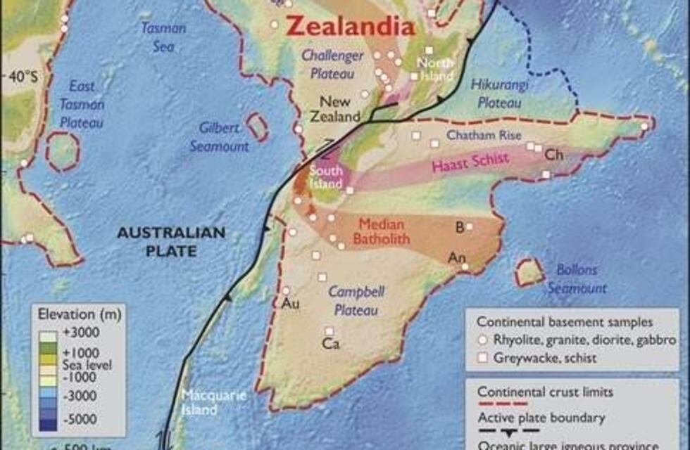 Nueva Zelanda forma parte de un "continente perdido"