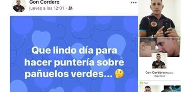 El polémico post de un policía cordobés sobre las integrantes del colectivo que defendía la despenalización del aborto\u002E