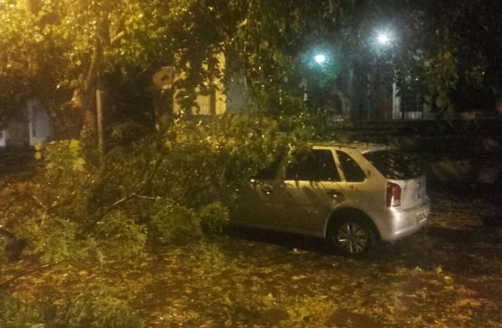 Por el temporal se desplomó el techo del casino de San Martín