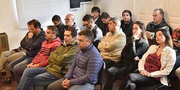 Los 12 imputados en la causa \