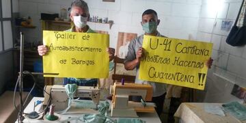 Internos de distintas cárceles bonaerenses fabricarán cerca de 3 mil barbijos\u002E (Servicio Penitenciario)