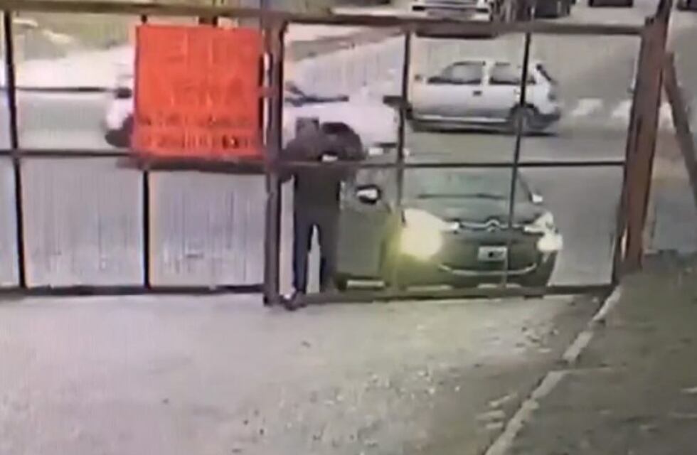 Video: le robaron el auto en marcha cuando estaba por abrir el portón