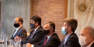 Expo educativa virtual mendoza 2020\u002E UNCuyo\u002E José Thomas, Mario Abed, Daniel Pizzi, Ulpiano Suarez\u002E Foto: Prensa Gobierno\u002E