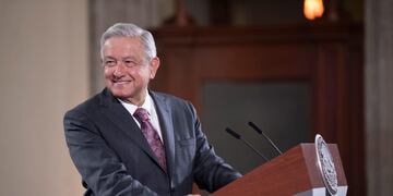 Presidente Andrés Manuel López Obrador durante su conferencia de prensa matutina en el Palacio Nacional, en Ciudad de México (EFE)