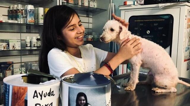 Una nena donó todos sus ahorros para salvar a una perrita rescatada de la calle