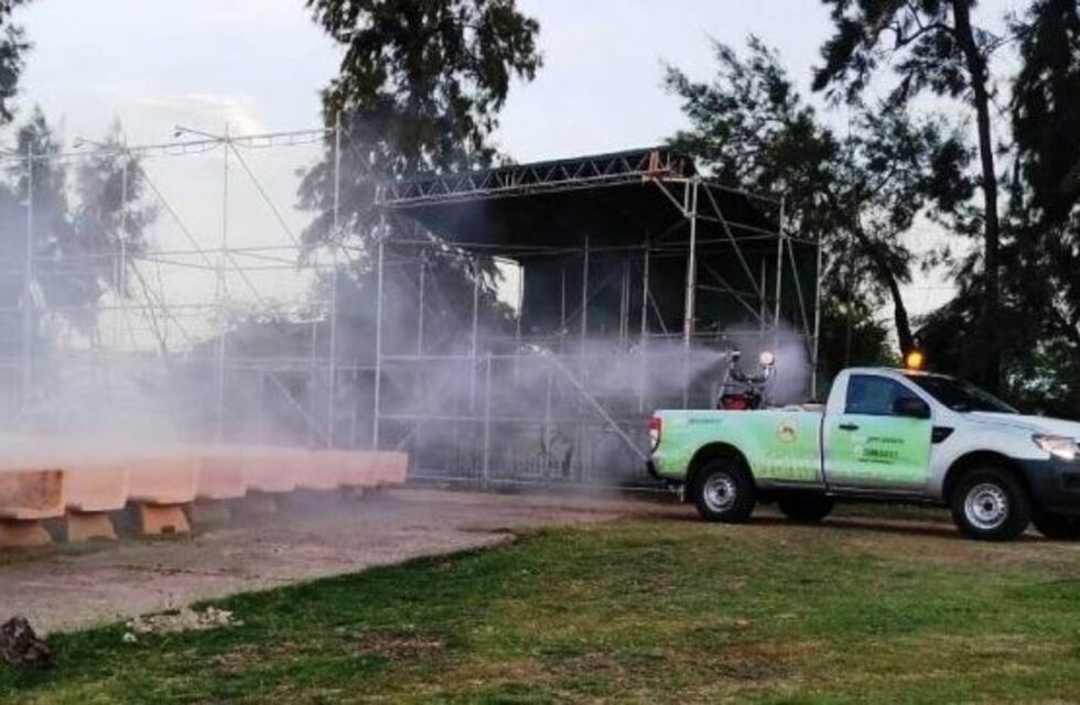Se fumigó el anfiteatro en víspera de la Fiesta Nacional del Chamamé