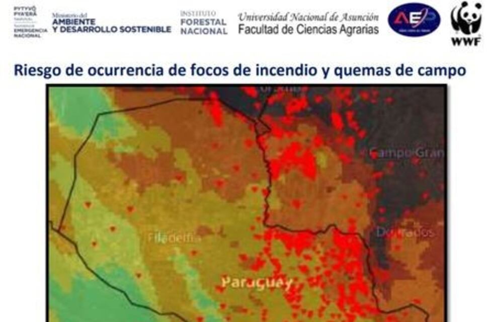 Arde parte de Paraguay y en Misiones se respira el humo de incendios