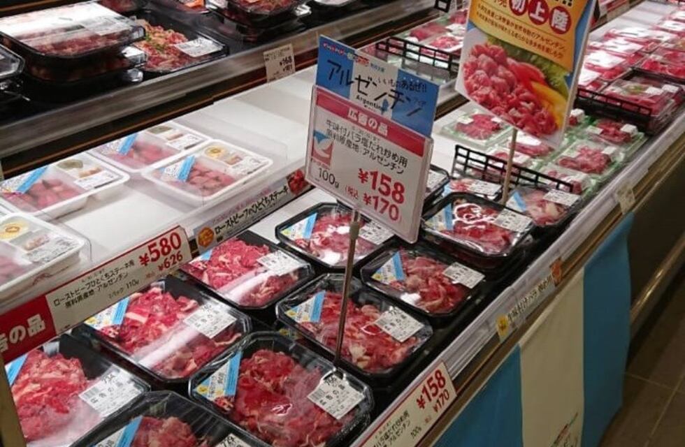Se vende carne vacuna de Río Negro en góndolas japonesas