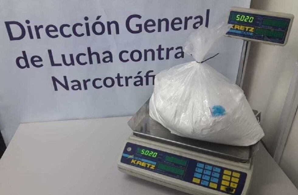 Una pareja tenía cinco kilos de cocaína en Guaymallén