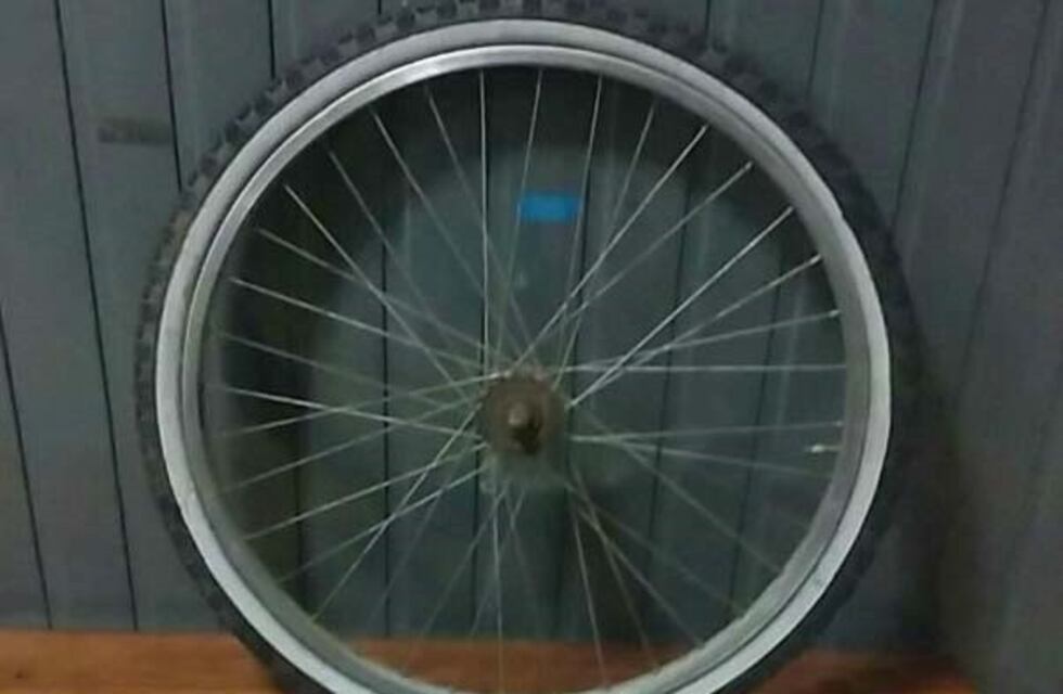¡Se pasan! Detuvieron a un menor por robar la rueda de una bicicleta