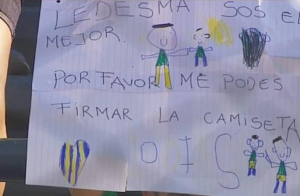 Jeremías Ledesma busca al niño que pidió su autógrafo con un dibujo