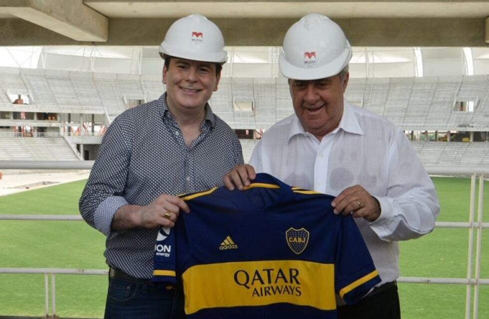 Amor Ameal visitó junto a Zamora el Estadio Único de Santiago del Estero