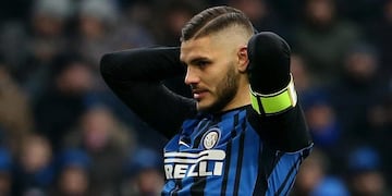 Milan (Italy), 16/12/2017\u002E- Inter's forward Mauro Icardi reacts during the Italian Serie A soccer match between Fc Internazionale and Udinese Calcio at Giuseppe Meazza Stadium in Milan, Italy, 16 December 2017\u002E (Italia) EFE/EPA/MATTEO BAZZI