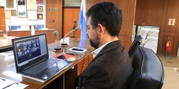 Germán Bottero presidió la sesión desde el recinto\u002E