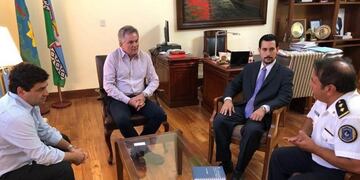 Encuentro entre Héctor Gay y el nuevo jefe de la Policía Federal Local