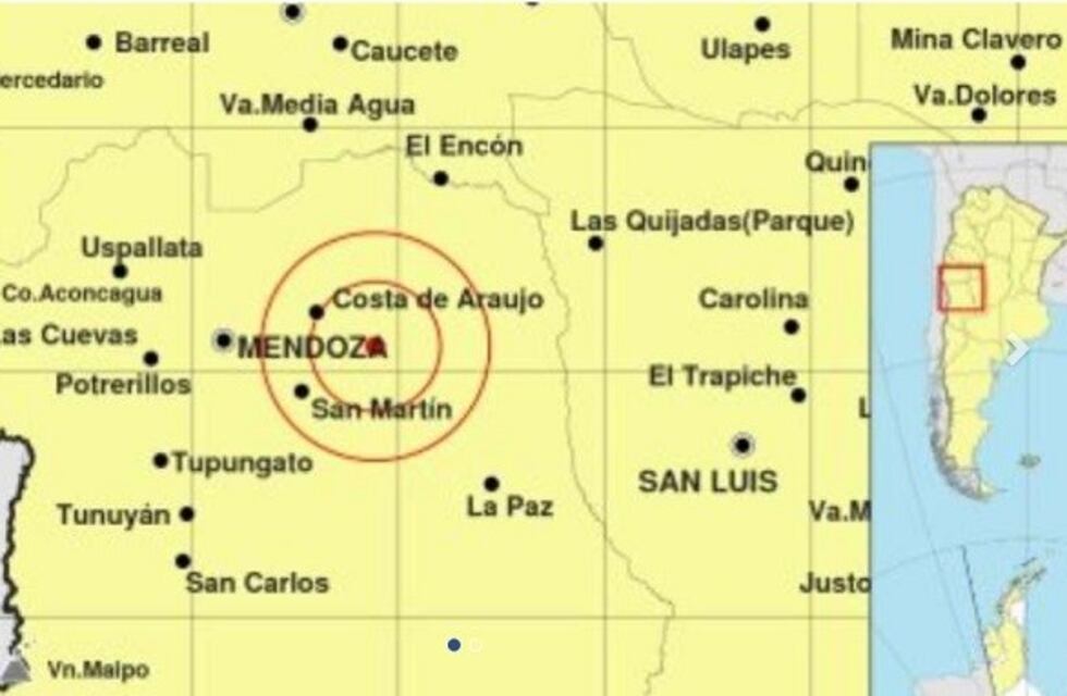 Urgente: sismo de 4.5 grados con epicentro en Lavalle sacudió a Mendoza