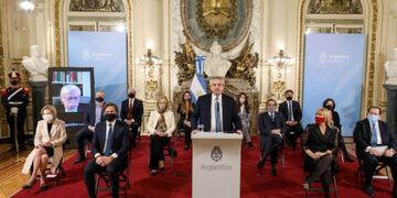 Alberto Fernández anunciando la Reforma Judicial (Foto: Clarín)