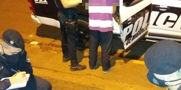 La policía atrapó al violento y secuestró un puñal\u002E