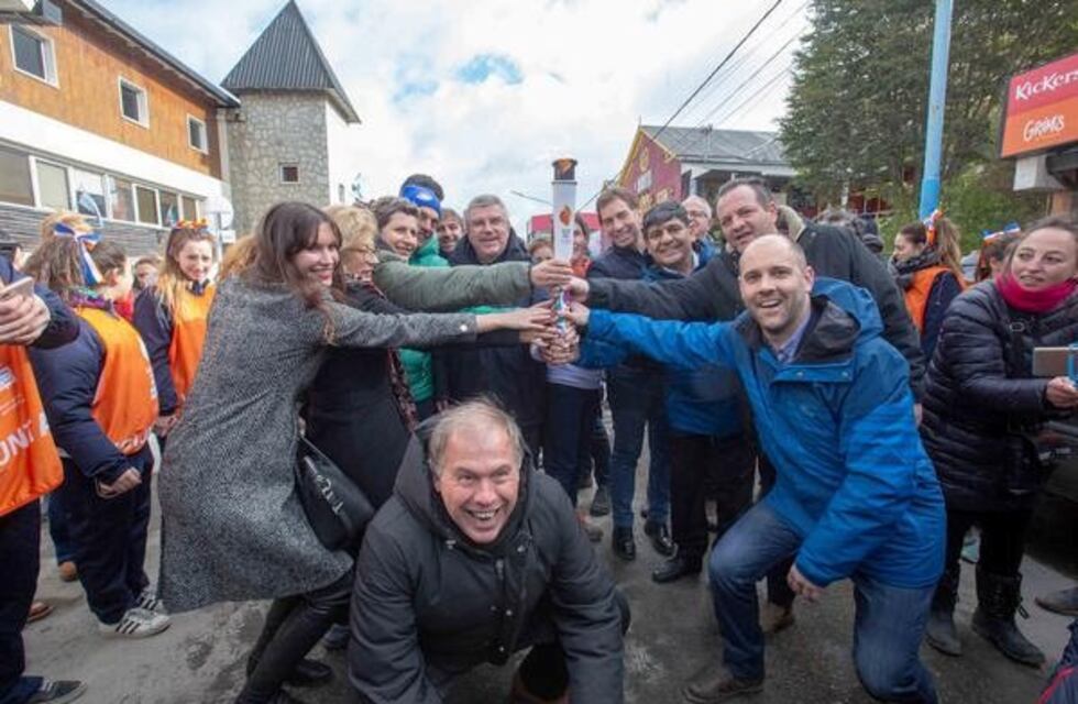 La antorcha olímpica de los juegos de la juventud llegó a Ushuaia