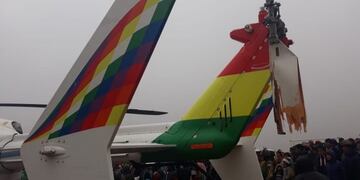 Evo Morales sufrió un aterrizaje de emergencia (Twitter/HugoMoldiz)