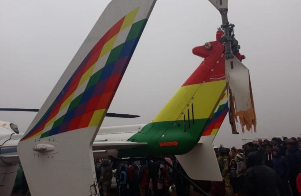 El helicóptero que trasladaba a Evo Morales realizó un aterrizaje de emergencia