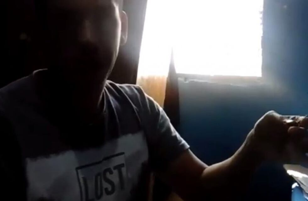 "Monchi Cantero" grabó otro video en la cárcel para quejarse de los daños durante una requisa